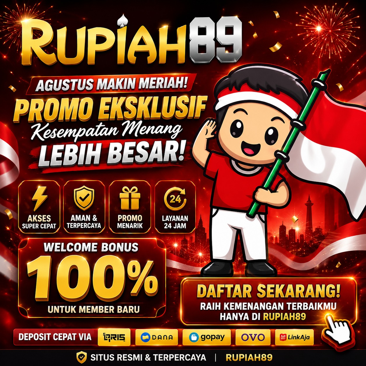RUPIAH89 – Rayakan Semangat 17 Agustus dengan Promo Merdeka & Pengalaman Digital Premium
